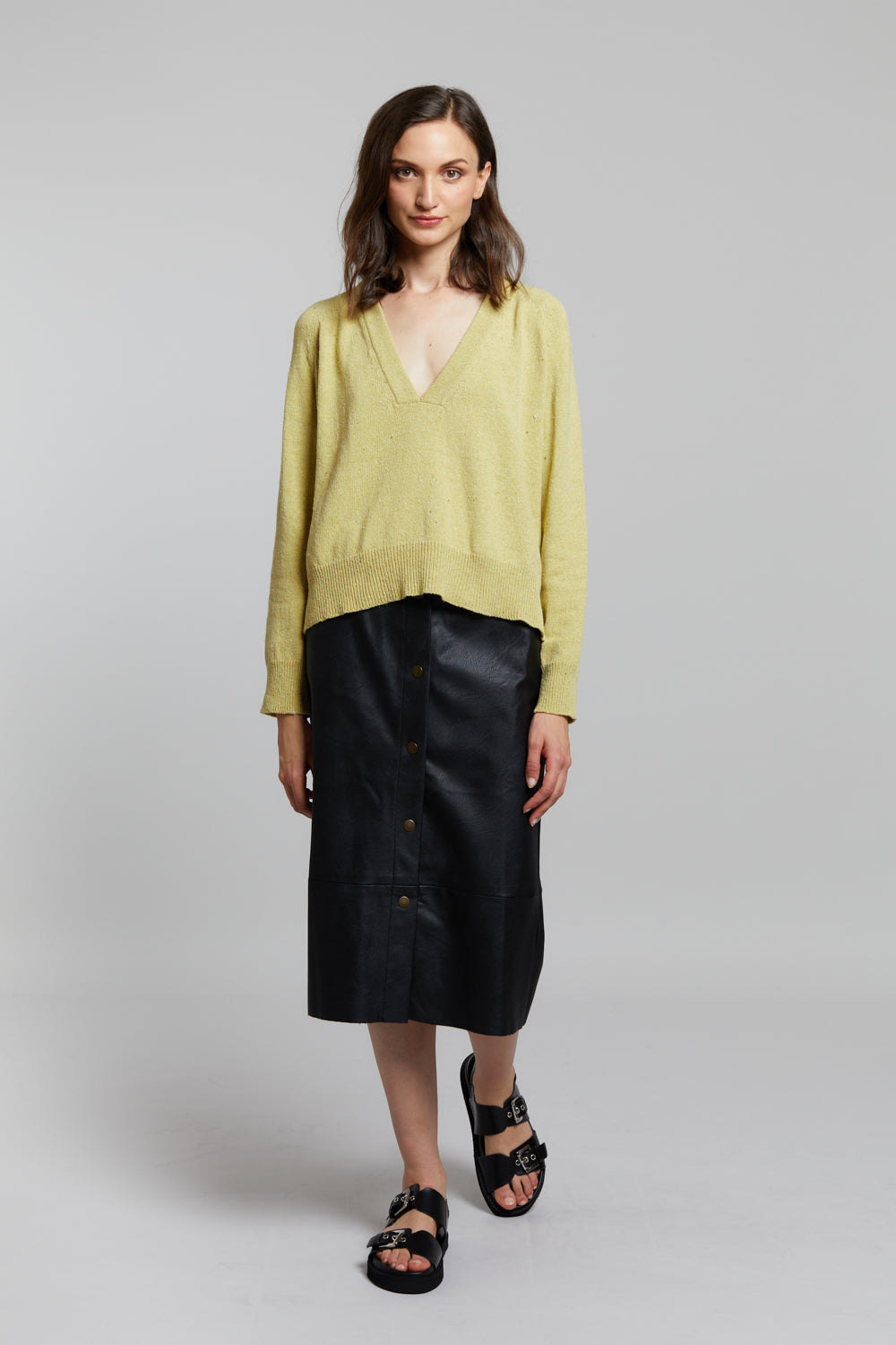 SNAPVEGAN MI-LONG SKIRT Summer 24