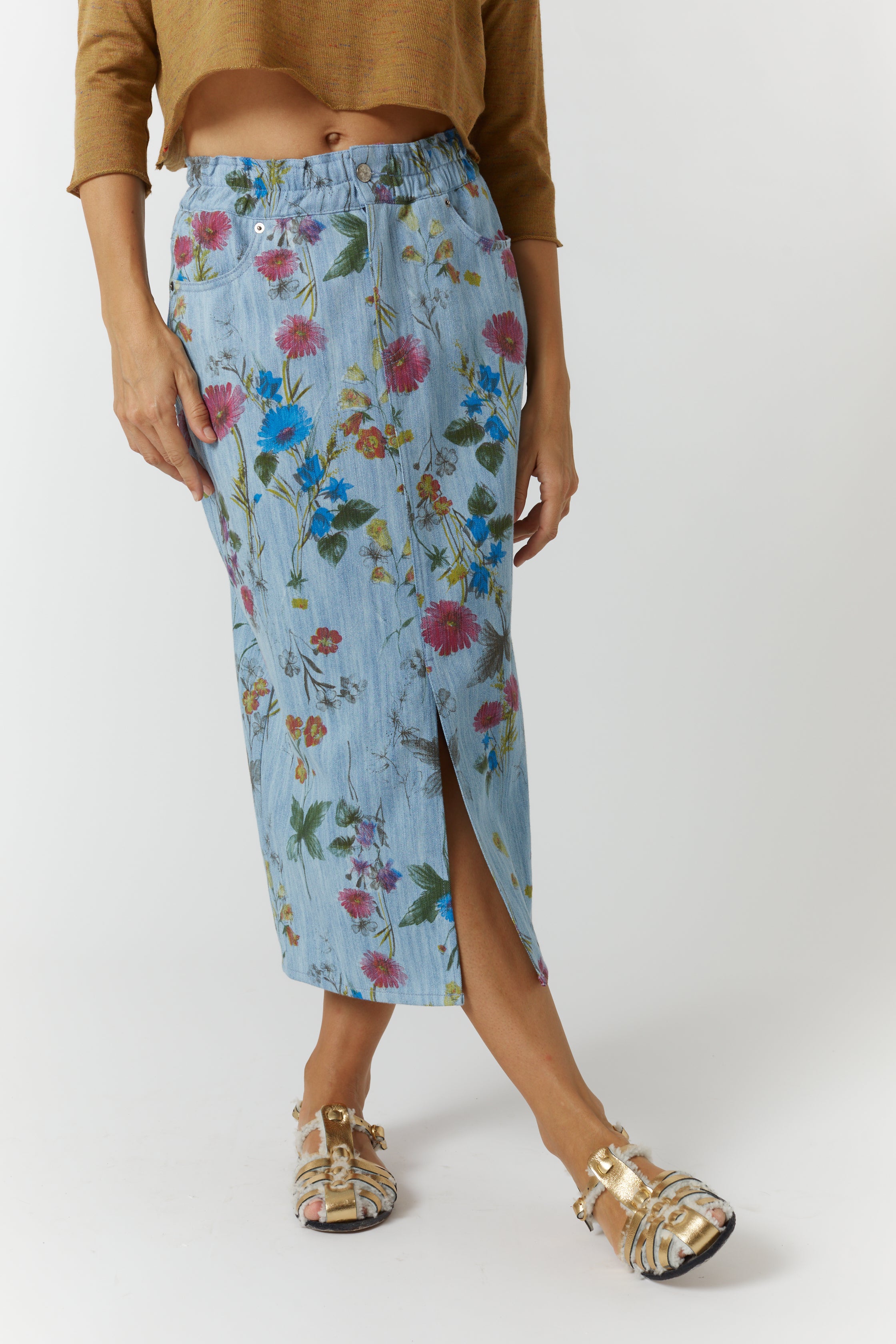MIDIJEANFLEUR JUPE E25