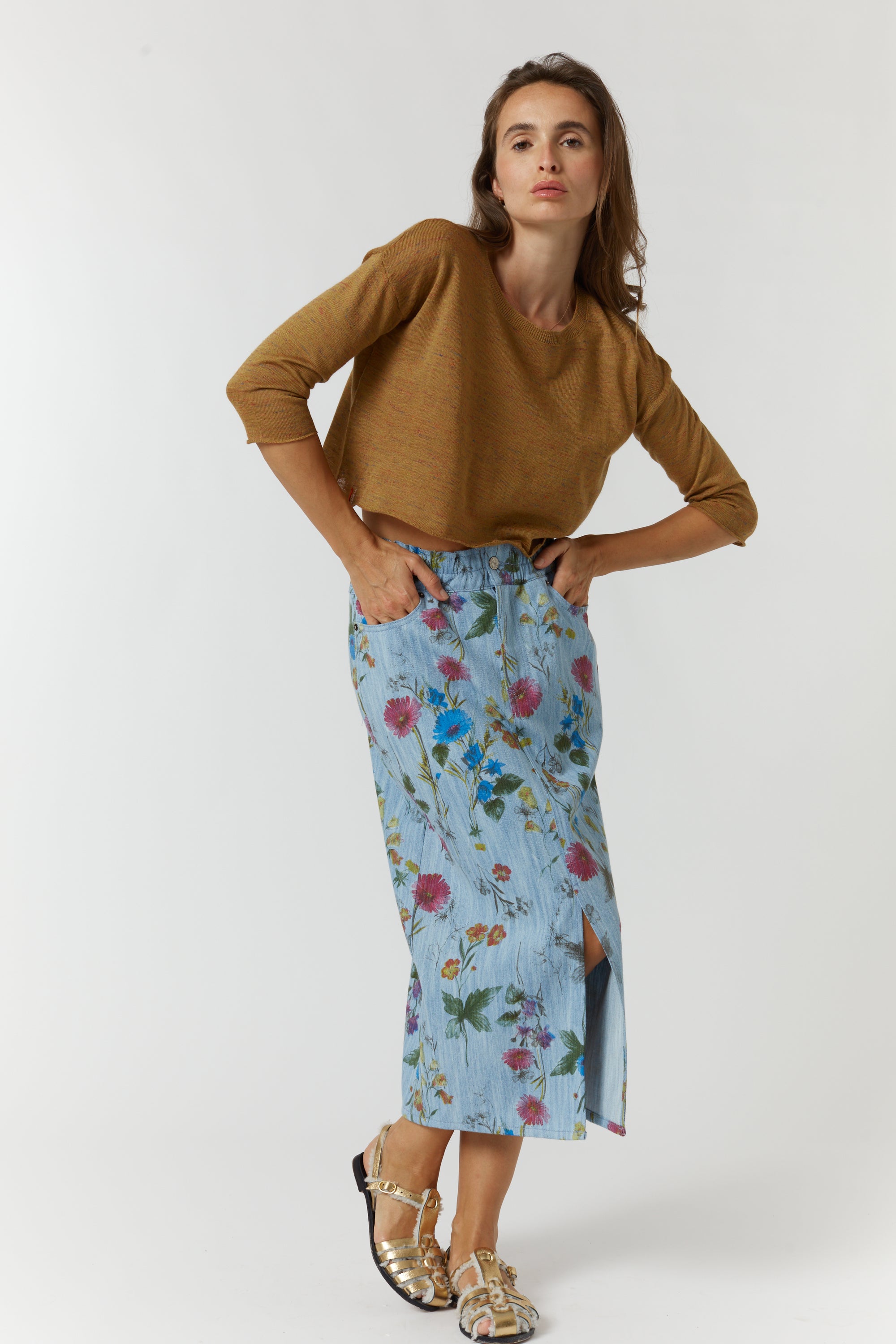MIDIJEANFLEUR JUPE E25