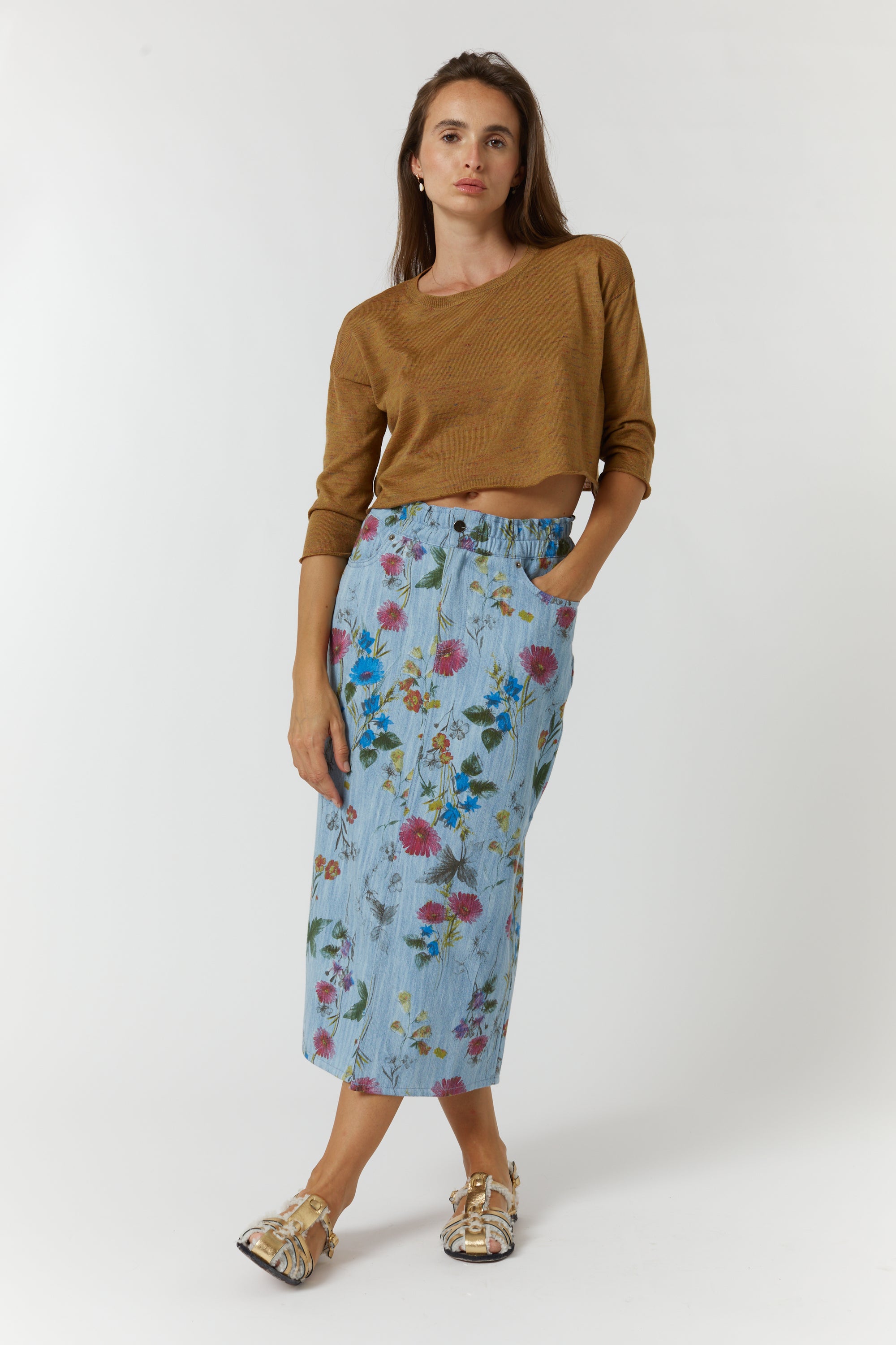 MIDIJEANFLEUR JUPE E25