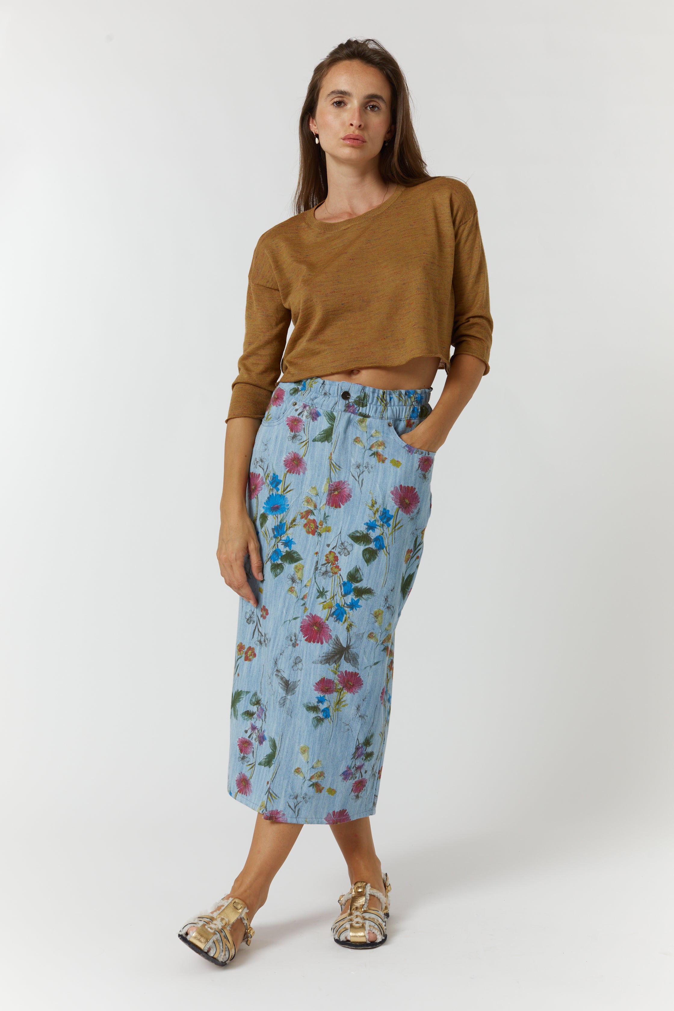 MIDIJEANFLEUR JUPE E25